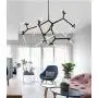KALRI Modern Metal Sputnik Chandelier Lamp Tree Branch Pendant Lighting Ceiling Fixture with Frosted Glass Lampshade for Dining Room, Living Room, Kitchen Island, Hotel, Coffee Shop (Black-20Lights) KALRI Modern Metal Sputnik Chandelier Lamp Tree Branch Pendant Lighting Ceiling Fixture with Frosted Glass Lampshade for Dining Room, Living Room, Kitchen Island, Hotel, Coffee Shop (Black-20Lights)
