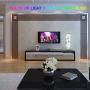 AMANEER Floor Lamp , Music Sync Color Changing Ambient Light ,RGB LED Night Lamps with Fabric Shade for Living Room Bedroom Play Room AMANEER Floor Lamp , Music Sync Color Changing Ambient Light ,RGB LED Night Lamps with Fabric Shade for Living Room Bedroom Play Room