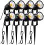 ZUCKEO 5W LED Landscape Lights 12V 24V Garden Lights Waterproof Warm White Walls Trees Flags Outdoor Landscape Spotlights with Stakes (8 Pack) ZUCKEO 5W LED Landscape Lights 12V 24V Garden Lights Waterproof Warm White Walls Trees Flags Outdoor Landscape Spotlights with Stakes (8 Pack)