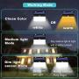 Solar Lights Outdoor, SLGOL 2 in 1 White and Warm Light 104 LED Solar Motion Sensor Security Lights 2200 mAh Solar Powered Lights Waterproof Wireless Wall Lights Solar Lamps