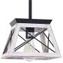 Qamra Farmhouse Kitchen Pendant Lights, Rustic Industrial Metal Cage Chandeliers, Hanging Fixture Light for Dining Room Living Room Kitchen Island Entryway