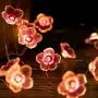 Flower String Lights Fairy Pink Cherry Blossom String Lights, 10ft 30 LEDs Battery Operated String Lights for Kids Girls Bedroom, Christmas, Spring, Nursery, Wedding, Indoor Outdoor Decoration