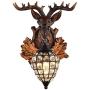 Deer Heads Antlers Vintage Style Resin Wall lamp 1 Light, Rural Countryside Antler Wall lamp,Living Room,Bar,Cafe
