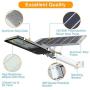 120W LED Solar Street Lights, Outdoor Dusk to Dawn Pole Light with Remote Control, Waterproof, Ideal for Parking Lot, Stadium, Yard, Garage and Garden (Cool White)