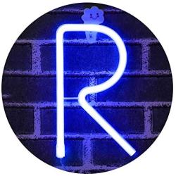 Light Up Letters for Wall Decor, Neon Art Light Letters of The Alphabet Marry Me Decorations for Bedroom, Living Room, Wedding Party-blue Letter R