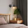Elibbren Bathroom Vanity Wall Light Fixture, Farmhouse Gooseneck Plug in Wall Sconce, Industrial Barn Wall Light with 5.9FT Plug in Cord for Bedroom Nightstand, Bathroom Vanity, 2 Pack