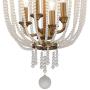 Ava Warm Brass Foyer Pendant Chandelier 14'' Wide Clear Crystal 4-Light Fixture for Dining Room House Foyer Kitchen Island Entryway Bedroom - Barnes and Ivy