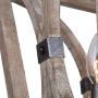 LOG BARN Farmhouse Chandelier, Lantern Chandelier Light Fixture for Dining Room, Foyer, Entryway, 4-Light Wood Kitchen Island Lighting