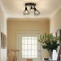 Ganeed Semi-Flush Mount Ceiling Light,3-Lights Industrial Multi Directional Ceiling Light Fixtures,Iron Cage Ceiling Lamp Pendant Lighting for Farmhouse Island Dining Room Hallway Bedroom