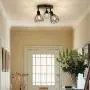 Ganeed Semi-Flush Mount Ceiling Light,3-Lights Industrial Multi Directional Ceiling Light Fixtures,Iron Cage Ceiling Lamp Pendant Lighting for Farmhouse Island Dining Room Hallway Bedroom