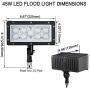 1000LED 45W LED Outdoor Flood Light Super Bright 4580lm Waterproof IP65 5000K AC100-277V UL DLC List for Wall,Garden,Backyard