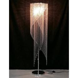 Surpars House Raindrop Crystal Floor Lamp Chrome Finish