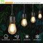 VISTERLITE 2 Pack 48FT LED Outdoor String Lights, Commercial Grade Patio Lights Heavy Duty Hanging Lights with 2W Dimmable Shatterproof Edison Bulbs for Backyard