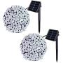 Jiamao 2 Pack 42.7ft 100 LED Solar Christmas Light 8 Modes Waterproof Solar String Light Outdoor Solar Fairy String Lights for Garden,Wedding,Party, Patio,Christmas Decoration (White)