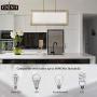 Vinsniv Modern Premium Rectangular Dining Room Chandelier, White Fabric Shade, Gold Plated Metal, 5-Light 35.43''L Pendant Adjustable Hanging Lighting for Kitchen Island Counter, UL-Listed E26 007