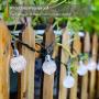 LECIEL Solar Powered String Lights Outdoor, 50 LEDs 24 FT Crystal Globe Lights with 8 Modes, Waterproof Solar Patio Outside Lights for Garden Yard Home Wedding Party Decoration(Warm White)