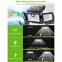 TonyEst Solar Lights Outdoor, Bright 132 LED Solar Motion Sensor Lights Outdoor Waterproof Solar Security Lighting Solar Wall Light, Adjustable 3 Heads with 3 Modes for Yard Garage Patio (Cool White)