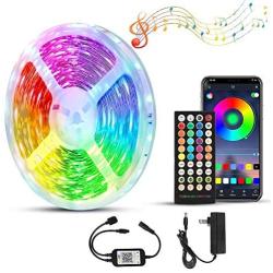 50ft /15M LED Strip Lights Kit, Flexible Led Light Strip Color Changing 5050 RGB with WiFi Bluetooth Remote Phone App Controller, LED Rope Lights Strip Sync to Music for Bedroom,Party and Home