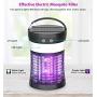 Mosquito Bug Zapper Outdoor, Aukfa Solar Mosquito Killer Lamp Insect Killer and Rechargeable Electric Fly Insect Trap with 3 Lighting Function Waterproof Portable Mosquito Trap for Indoor Camping