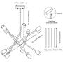 Modern Sputnik Chandelier Lighting 10 Lights with Adjustable Arms Mid Century Brushed Nickel Pendant Lighting for Foyer Living Room Kitchen by BONLICHT