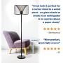JONATHAN Y JYL6105A Gridley 61'' Metal LED Floor Lamp, Contemporary, Transitional for Bedroom, Living Room, Black
