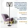 JONATHAN Y JYL6105A Gridley 61'' Metal LED Floor Lamp, Contemporary, Transitional for Bedroom, Living Room, Black