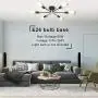 Lampundit 6-Light Flush Mount Industrial Ceiling Light, Matte Black Finish, Modern Ceiling Lamp for Dining Room, Bedroom, Cafe, Bar, Corridor, Hallway, Entryway, Passway