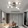 Sputnik Chandeliers 5 and 8-Lights Mid Century Endant Lighting Black Modern Chandelier Ceiling Light Fixture for Living Room Dining Bedroom Kitchen-Black and Gold 5 Lights