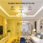 Dimmable LED Strip Lights, Lampee 16.4ft Daylight / Warm White Mirror Lights for Vanity Table 3000-6000K with 12V Power Supply Non-Waterproof for Kitchen, Bedroom, Under Cabinet