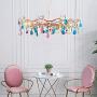 Creative Modern Firefly Chandelier,Color Agate Chandelier Nordic Modern Firefly Ceiling Light Sputnik Pendant Light Fixture For For Living Dining Room