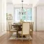 LALUZ A03476 Bronze Farmhouse Chandelier Rustic Pendant Light for Foyer, Entryway and Dining Room