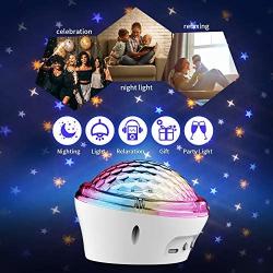 Star Projector Night Light for Kids, 4 Modes Star Mood Relaxing LED Night Light Lamp with Timer Setting USB Rechargeab, Sky Galaxy Projector for Baby Childer Adults Bedroom