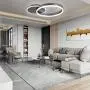 Modern Ceiling Lamp Dimmable LED Flush Mount Ceiling Light Brushed Aluminum 2 Rings Ceiling Light Fixture for Living Room Dining Room Kids Room (Coffee) Modern Ceiling Lamp Dimmable LED Flush Mount Ceiling Light Brushed Aluminum 2 Rings Ceiling Light Fixture for Living Room Dining Room Kids Room (Coffee)