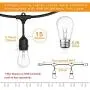 2-Pack Dimmable Outdoor Bistro String Lights for Patio, Waterproof Hanging Vintage 11W Edison Bulbs, 48Ft Commercial Lights String Perfect for Cafe Backyard Pergola, Blk(96ft) 2-Pack Dimmable Outdoor Bistro String Lights for Patio, Waterproof Hanging Vintage 11W Edison Bulbs, 48Ft Commercial Lights String Perfect for Cafe Backyard Pergola, Blk(96ft)