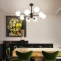 NEWSEE Sputnik Chandelier Modern 8-Light Glass Gold Globes Classic Mid Century Pendant Lighting Fixture Living Dining Room NEWSEE Sputnik Chandelier Modern 8-Light Glass Gold Globes Classic Mid Century Pendant Lighting Fixture Living Dining Room