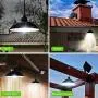 Solar Lights Outdoor, LOZAYI IP65 Waterproof Solar Lights,Remote Control 16.4Ft Cord LED Outdoor Lights Pendant Light with Adjustable Solar Panel for Garden Patio Home Lighting-Cool White