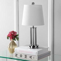 JONATHAN Y JYL2025A Lillian 18'' Metal Mini LED Lamp Transitional,Glam,Traditional,Contemporary for Bedroom, Living Room, Office, College Dorm, Coffee Table, Bookcase, Chrome with White Shade