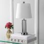 JONATHAN Y JYL2025A Lillian 18'' Metal Mini LED Lamp Transitional,Glam,Traditional,Contemporary for Bedroom, Living Room, Office, College Dorm, Coffee Table, Bookcase, Chrome with White Shade