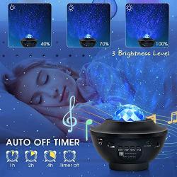 Night Light Projector, OTTOLIVES Star Projector Galaxy Projector & LED Nebula Cloud/Rotatable Ocean Wave Projector with Bluetooth Music Speaker for Baby Kids Bedroom/Home Theatre/Night Light Ambiance