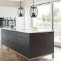 Infront 3-Light Farmhouse Black Chandelier Hanging Lights Modern Pendant Kitchen Lighting Dining Room Lighting Fixtures Hanging Lamp Ceiling Lights Semi Flush Mount