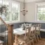Farmhouse Chandelier Light Fixture, Dining Room Lighting Fixtures Hanging in Distressed Wood Finish, 15.7'' Dia Orb Chandelier for Living Room, Kitchen Island, Entryway, Bedroom