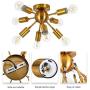 8-Light Semi Flush Mount Ceiling Light Fixture Modern Sputnik Chandelier Brass Starburst Pendant Lighting for Kitchen Bar Living Room 8-Light Semi Flush Mount Ceiling Light Fixture Modern Sputnik Chandelier Brass Starburst Pendant Lighting for Kitchen Bar Living Room