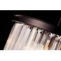Saint Mossi Modern K9 Crystal Raindrop Chandelier Lighting Flush Mount LED Ceiling Light Fixture Pendant Lamp for Dining Room Bathroom Bedroom Livingroom 6 E12 Bulbs Required H14'' X D18''