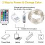 Photo String Lights, 33Ft 100 LED Fairy Lights, String Lights with Remote for Bedroom Dorm Birthday Night Wedding Christmas Decorations(Clips not Included)
