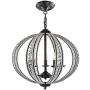 DINGGU 5 Lights Antique Black Iron Chandelier for Living Room Bedroom Dinner Room W21.5''XH20.5''