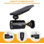 Solar Motion Sensor Lights Outdoor 1400-Lumen 9-Watt(110W Equ.) Aluminum Solar Flood Security Spotlight for Garden Driveway Garages Doorways Decks and Porches, 2-Year 100% FREE Warranty(Black 2 Pcs)