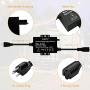 Outdoor Dimmer Switch for String Lights, 1000W Max Power IP68 Waterproof Wireless RF Remote Control Timer Switch, 3 Prong Outlet Plug-in Dimmer for Dimmable LED String Lights Patio Lights