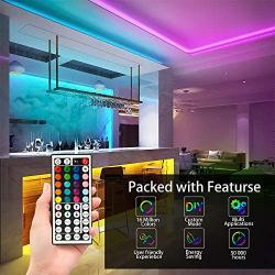 LED Lights,Yonlisdor 50ft Led Strip Lights, Ultra Long RGB 5050 Color Changing LED Light Strips Kit with 44 Keys Ir Remote Led Lights for Bedroom, Kitchen, Home, DIY Decoration