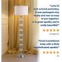 JONATHAN Y JYL1019A Oslo 60.5'' Glass/Metal LED Floor Lamp Contemporary,Transitional for Bedrooms, Living Room, Office, Reading, 60.5 inches, Mercury Silver