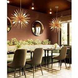 Jaycomey Firework Chandeliers with 8 Lights,Modern Rose Gold Pendant Lighting,Stanless Steel Ceiling Light Fixtures Wrought Aluminum Pendant Lamp for Bedroom Living Room,Dia19.6 Inch